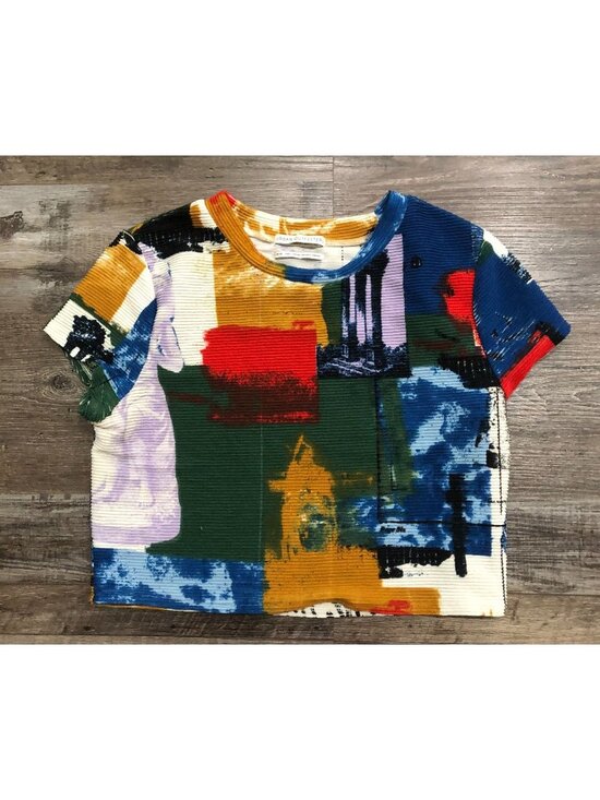 Urban Outfitters Tops - Urban Outfitters When in Rome Printed Ribbed Cropped Top Medium